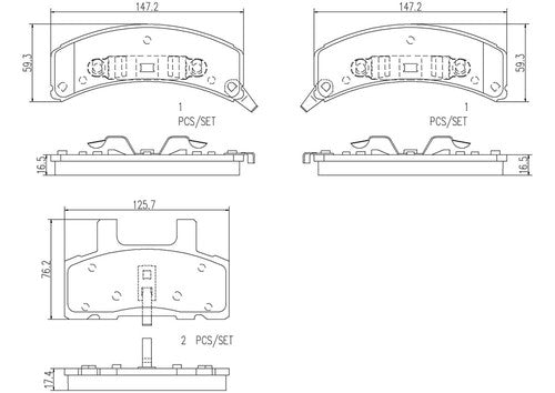 Brembo Front Ceramic Brake Pads Fits 1995-2000 Chevrolet Tahoe Brakes P10021N