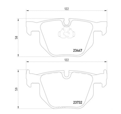 Hella Rear Low Metallic Brake Pads Fits 2007-2018 BMW X5 2 Pc Brakes 355013941