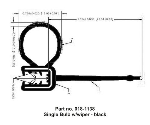 AP Products 018-1138 HARDWARE SEALS WEATHERSTRIP RV