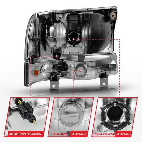 ANZO USA 111458 HEADLIGHT ASSEMBLY