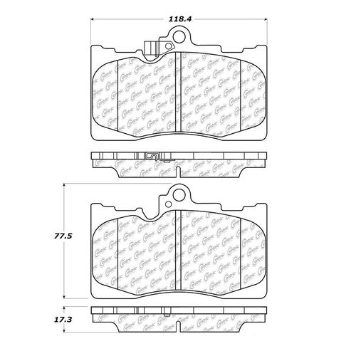 Stop Tech/ Power Slot 104.11180 Posi Quiet BRAKE PADS