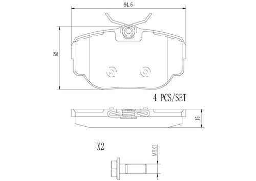 Brembo Rear Ceramic Brake Pads Fits 1999-2004 Land Rover Discovery P44009N