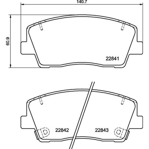 Brembo Front Low Metallic Brake Pads Fits 2018-2021 Kia Stinger 4 Piece P30108