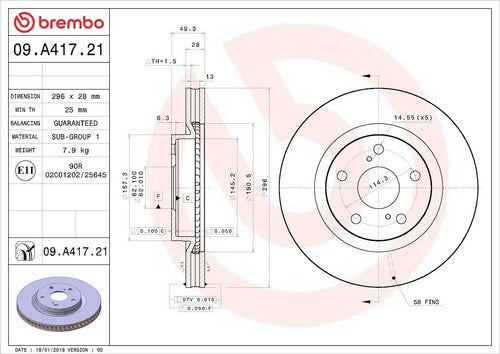 Brembo 09A41721C02 Prime DISC BRAKE KIT