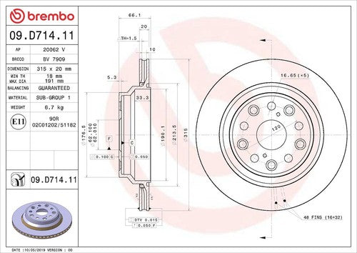 Brembo 09D71411C02 Prime DISC BRAKE KIT
