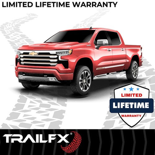TrailFX A4017S TFX 4" Trapezoid Side Steps NERF BAR OVAL 4"