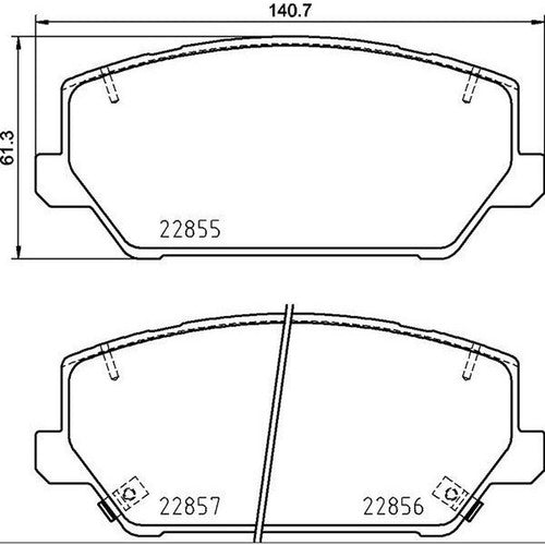 Brembo Front Low Metallic Brake Pad Fits 2019-2020 Hyundai Santa Fe 4 Pc P30102