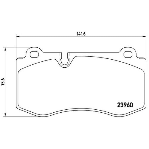 Brembo Front Low Metallic Brake Pads Fits 2007-2013 Mercedes 4 Piece S550 P50074