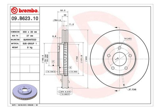 Brembo 09B62310C02 BRAKE ROTORS