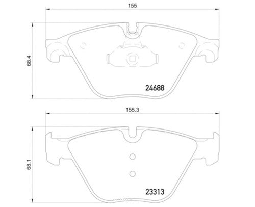 Hella Front Low Metallic Brake Pads Fits 2011-2016 BMW 535i 2Pc Brakes 355015261