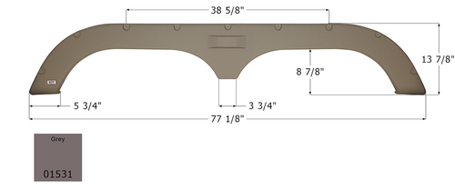 Icon 01531 Tandem Axle FENDER SKIRTS RV