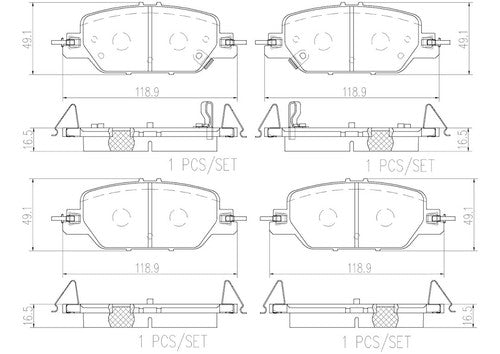 Brembo Rear Ceramic Brake Pads Fits 2017-2025 Honda CR-V 4 Pc Brakes P28097N