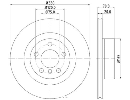 Hella 355119542 BRAKE ROTORS