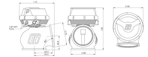 Turbo Smart TS-0555-1015 Gen-V Power-Gate60 WASTEGATE