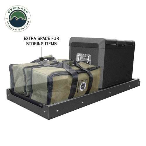 Overland Vehicle Systems 21010504 Refrigerator Slide Tray 102in Lx 20in W Black