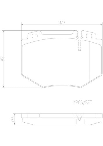 Brembo Front Ceramic Brake Pads Fits 2001-2002 Mercedes S500 Armored P50048N