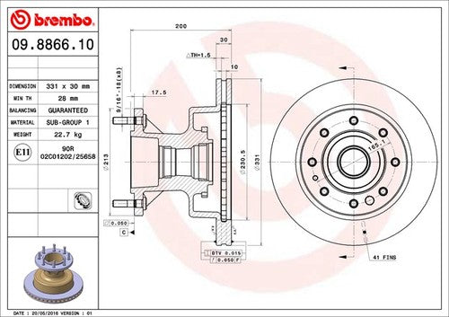 Brembo 09886610C02 BRAKE ROTORS