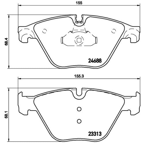 Brembo Front Low-Metallic Brake Pads Fits 2014-2016 BMW 528i 535d Pads P06074