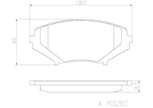 Brembo Front Ceramic Brake Pads Fits 2004-2011 Mazda RX-8 Brakes 4 Piece P49034N