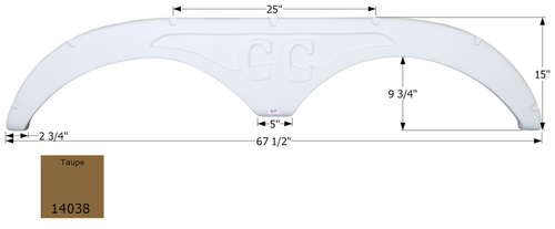 Icon 14038 Tandem Axle FENDER SKIRTS RV
