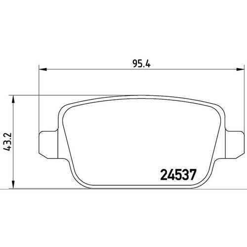 Brembo Rear Low Metallic Brake Pads Fits 2008-2012 Land Rover LR2 4 Piece P44016