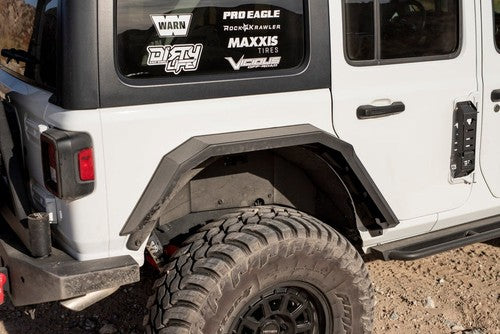 Body Armor JL-6103 Fender Flare Flat Style 5-3/4in Tire Coverage Set Of 2