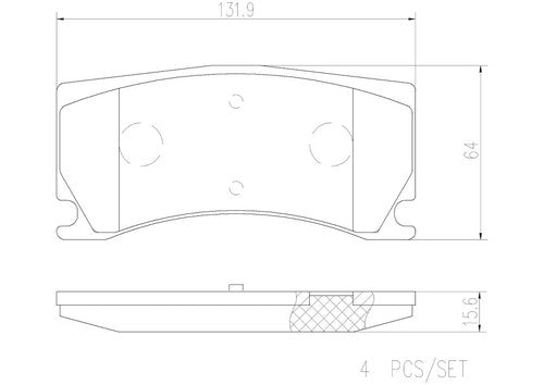 Brembo Rear Ceramic Brake Pads Fits 2008-2009 Jaguar XKR Alcon Brakes P36024N