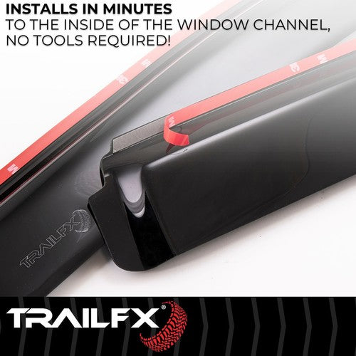 TrailFX 4109IC TFX 4-PC Window Vents RAINGUARDS