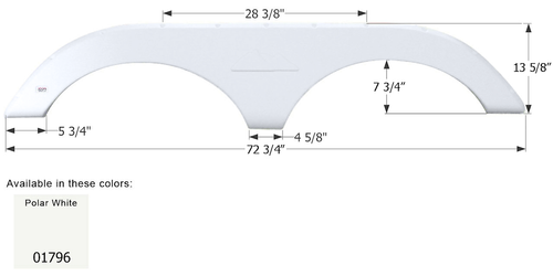 Icon 01796 Tandem Axle FENDER SKIRTS RV