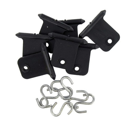 Valterra A77041 Awning Hanger With Hangers and S Hooks Black Set of 6