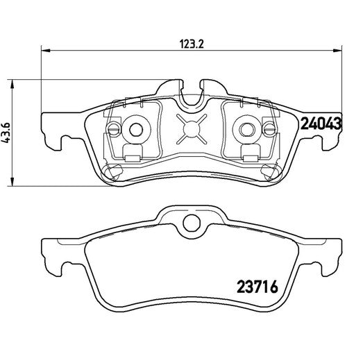 Brembo Rear Brake Pad For Mini Cooper 2002 03 04 05 06 07 08 Low Metallic P06032