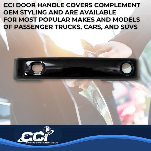 Coast To Coast CCIDH68592SBK Exterior Door Handle Cover Full Set Levers Only