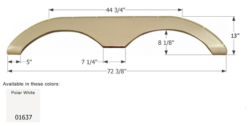 Icon 01637 Tandem Axle FENDER SKIRTS RV