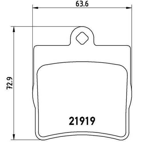 Brembo Rear Low Metallic Brake Pads Fits 2004-2008 Chrysler Crossfire 4Pc P50025