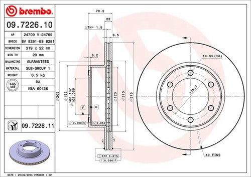 Brembo 09722611C02 BRAKE ROTORS