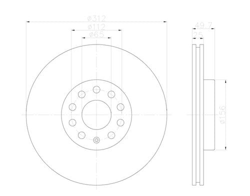 Hella 355122592 BRAKE ROTORS