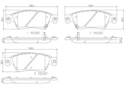 Brembo Front Ceramic Brake Pads Fits 2008-2013 Infiniti G37 4 Pc Brakes P56080N