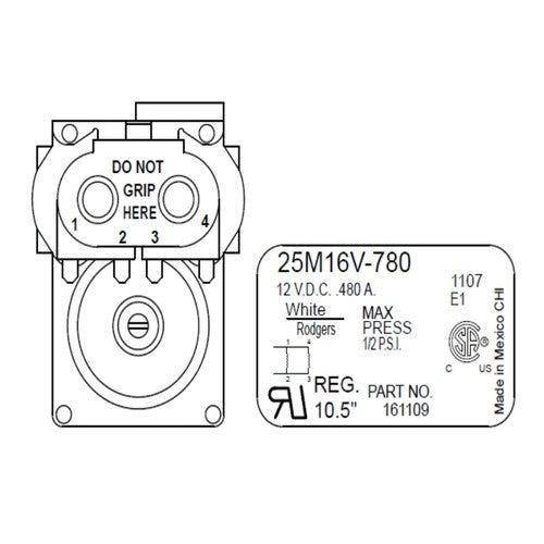 Suburban Mfg 521072 White Rodgers APPLIANCE COMPONENTS RV