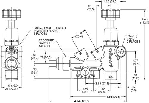 Wilwood Brakes 260-11179 BRAKE MASTER CYLINDER