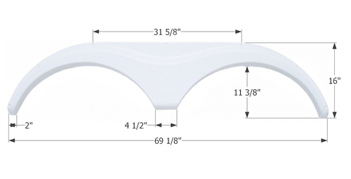Icon 01615 Tandem Axle FENDER SKIRTS RV