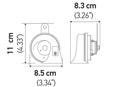 Hella 012010801 TE16 Series HORN