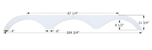 Icon 01931 Triple Axle FENDER SKIRTS RV