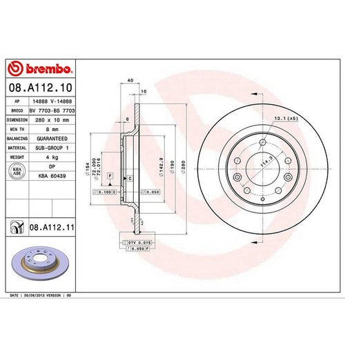 Brembo 08A11211C02 BRAKE ROTORS
