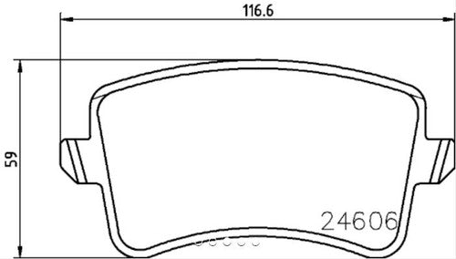 Hella Rear Low Metallic Brake Pads Fits 2009-2017 Audi Q5 Brakes 2 Pc 355025391