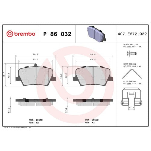 Brembo P86032 PRIME LINE DISC BRAKE KIT
