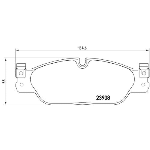 Brembo Front Low Metallic Brake Pads Fits 2003-2005 Jaguar S-Type 4 Piece P36021