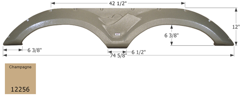 Icon 12256 Tandem Axle FENDER SKIRTS RV