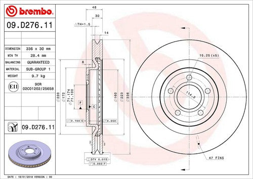 Brembo 09D27611C02 BRAKE ROTORS