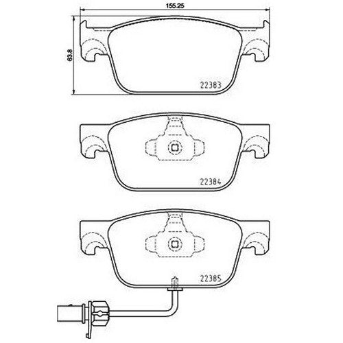 Brembo Front Low Metallic Brake Pads Fits 2017-2020 Audi A4 Brakes 4 Pc P85153