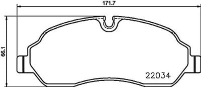 Hella Front Low Metallic Brake Pads Fits 2015-2025 Ford Transit-150 Brakes 2 Pc